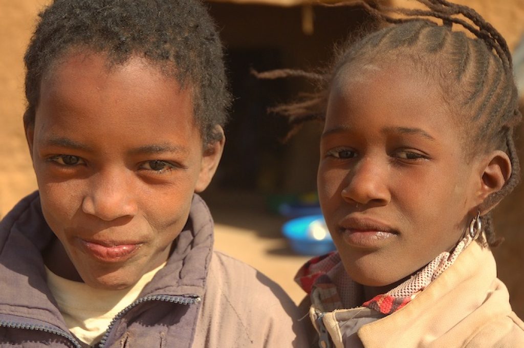 Touareg boy and girl, Anefis, Kidal Region, Mali